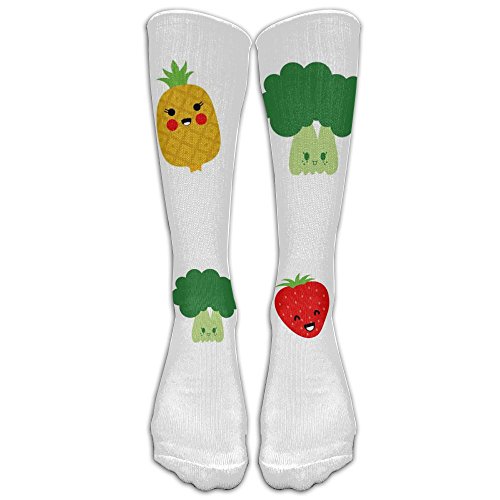 Fruit Pineapple Strawberry Green Vegetables Knee High Graduated Compression Socks For Women And Men - Best Medical, Nursing, Travel &amp; Flight Socks - Running &amp; Fitness