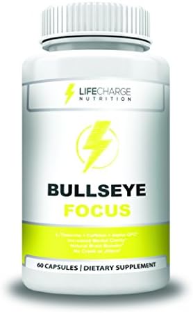 Bullseye Focus - Best Natural Brain Booster Smart Drug |Ultra Support for Memory, Focus &amp; Clarity | Best Nootropic Stack | Formulated with L-Theanine 200mg, Caffeine 200mg &amp; Alpha-GPC Choline