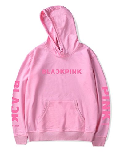 SIMYJOY Lovers Valentines Gifts Blackpink Hoodie Kpop Hip Hop Sweatshirt Blackpink Fans Pullover College Jumper for Men Women Teen