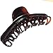 Parcelona French Curvy Large 5 Inch Long Celluloid Tortoise Shell Hair Claw Clamp for Thick or Long Hair