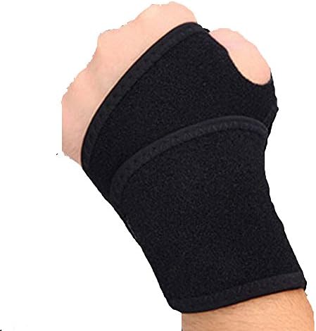 Dconfident Wrist Brace Fitted Right and Left Thumb Stabilizer Wrist Wraps Compression Support One Size Adjustable,Black
