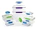 Sistema 20-Piece Food Storage Containers with Lids and Salad Dressing and Condiment Containers, Dishwasher Safe, Color May Vary