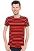 Run & Fly Mens Indie Retro 60's Black & Red Striped Short Sleeve T Shirt