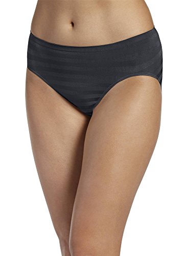 Jockey Women's Underwear Matte & Shine Hi Cut, black, 5