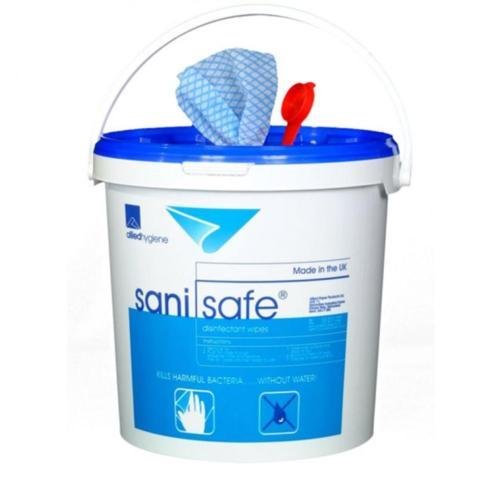SaniSafe Bucket Wipes 1000 Bucket Wipes (1000) 100g Bucket Polycotton