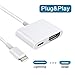 Lightning to HDMI, Lightning HDMI Cable Adapter, Lightning 1080P HDMI Video Output Home Theater Adapter for iPhone/iPad, 4K HDMI Sync Screen Converter for HDTV/Projector/Monitor, Must Supply Power