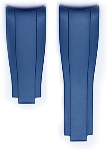 Everest Blue Curved End Rubber Deployant Watchband for Rolex Sports Models - Size Large - 5x5 Links