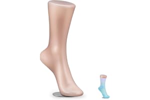 Tofficu Magnetic Women S Foot Mannequin Sock Display Mold Realistic Plastic Foot Model Smooth Finish Durable for Retail Store Photo Shoots 11.4X11.4X11.4 Inches
