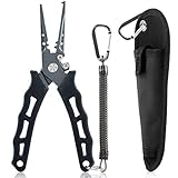 PLUSINNO Fishing Pliers Stainless Steel Mix with Titanium Carbo-Nitride Coating Hook Removers