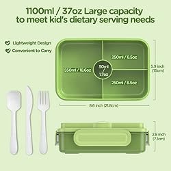 Jelife Bento Box Kids Lunch Box - Large Bento-Style