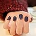24PCS Matte with Metallic French Acrylic False Fake Full Nail Tip Art Dark Blue