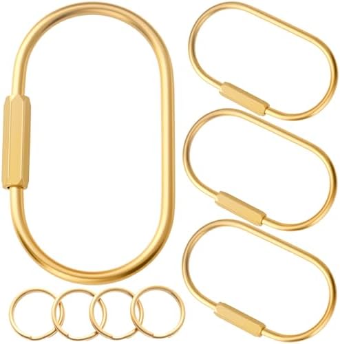 CMVFYL Gold Brass Key Rings, Purse Bag Charms for Handbags, Screw