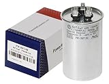 PowerWell 50+7.5 uf MFD 370 or 440 Volt Dual Run Round Capacitor PW-CAP-50/7.5/440R Condenser Straight Cool/Heat Pump Air Conditioner - Guaranteed to Last 5 Years