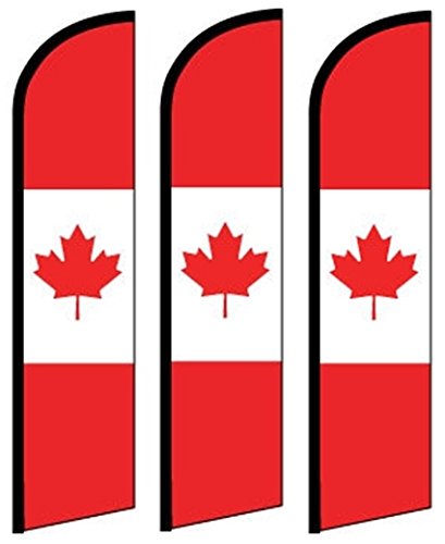 Flutter Swooper Feather Windless Banner Flags Canadian Maple Leaf