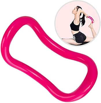 Amazon ヨガ機器ヨガサークルピラティスリング ストレッチ トレーニング レジスタンスサポートツール ふくらはぎマッサージホームトレーニング ローズレッド Moonmoonlala ブロック