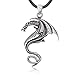 Dan's Jewelers Gothic Dragon Pendant Necklace, Fine Pewter Jewelry
