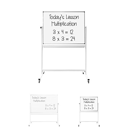 Thornton's Office Supplies Magnetic Mobile Whiteboard Large On Stand Double Sided Flip Over Dry Erase Reversible Portable Home Office Classroom Board (36 x 48) - Thumbnail 2