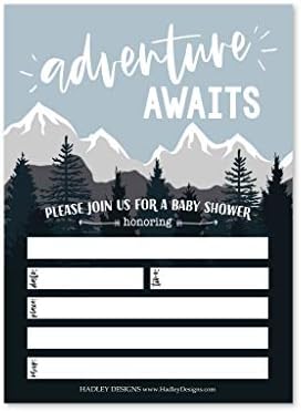 mountain baby shower invitations