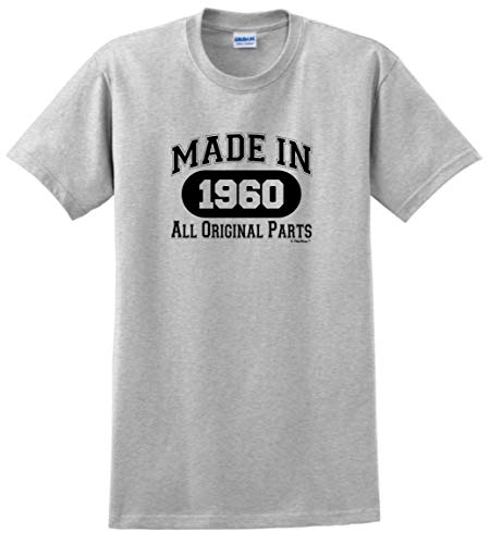 60th Birthday Gift Made 1960 All Original Parts T-Shirt XL Ash