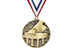 Crown Awards Piano Medals - 2" and 10 Per Pack-Great for Music, Talent Shows, Pageants, Singing