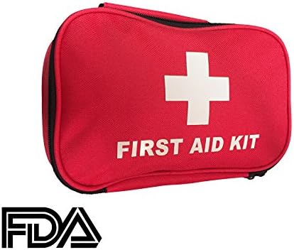 First Aid Kit (120+ Items) Packed into a Compact Case for Emergencies and General First Aid at Home, Work, Camping, Hiking, Traveling, Car, Pets, School, Sports, and Many Other Situations!