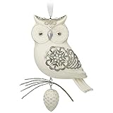 Hallmark Premium Winter White Owl Porcelain Ornament