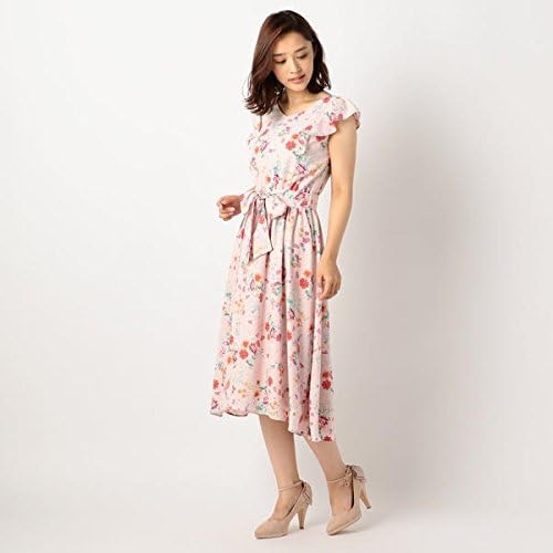 Amazon Co Jp ミッシュ マッシュ Misch Masch 花柄フリルワンピース ピンク系 M 服 ファッション小物