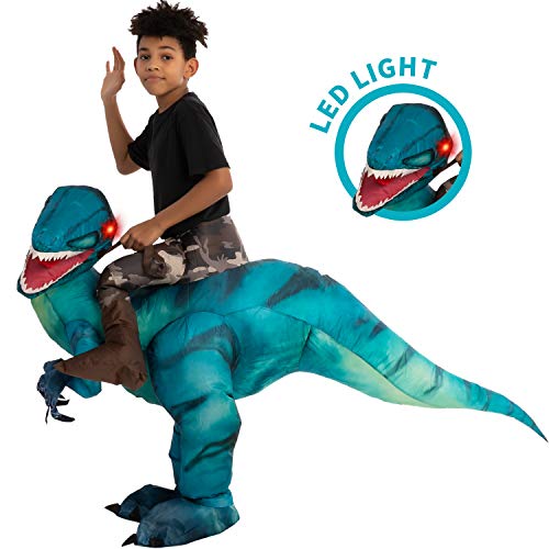 Spooktacular Creations Inflatable Halloween Costume Ride A Raptor Inflatable Costume with LED