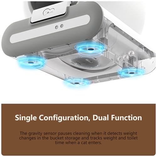 DOEL 2026 Upgrade Self Cleaning Cat Litter Tray Automatic Cat Litter Box 65L Large Capacity, Multi-layered security, APP Monitor Smart Cat Litter Box for Multiple Cats