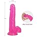 8 inch Crystal Jelly Dildo Realistic Penis Dual Lady Masturbation Layer Silicone Stimulator Ballsy Dong Cock Adult Sex Toys with Suction Cup, Vaginal Stimulate Toy