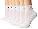adidas Womens Athletic Cushioned Quarter Socks With Arch Compression (6-pair)