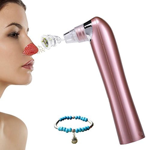 Facial Pore Cleanser Remove Blackheads with Suction Vacuum, facial Microdermabrasion machine Deep Clean and Remove Excessive Sebum Oil Portable Home use pink