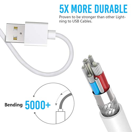 TrimDish iPhone Charger Cable, MFi Certified 4 Pack 3FT 6FT 6FT 9FT Charger Cord Charging Cable Charger Compatible with iPhone Xs MAX XR X 8 8 Plus 7 7 Plus 6s 6s Plus 6 6 Plus and More