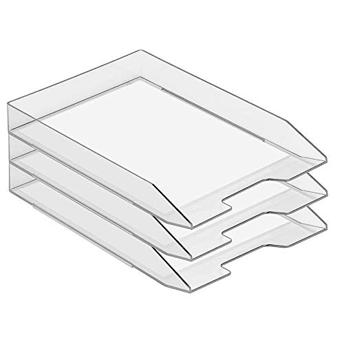 Acrimet Stackable Front Load Letter Size Tray Plastic Desktop File