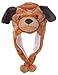 Animal Head Super Soft Plush Childrens Hat - Brown Dog