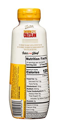DUKE’S SOUTHERN STYLE COLESLAW DRESSING – TANGY & CLASSIC, 14 OUNCE (PACK OF 1)