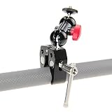 CAMVATE Pole Clamp Mount with Super Clamp and 360 Degree Rotating Mini Ball Head for Mini 7",8" Monitor