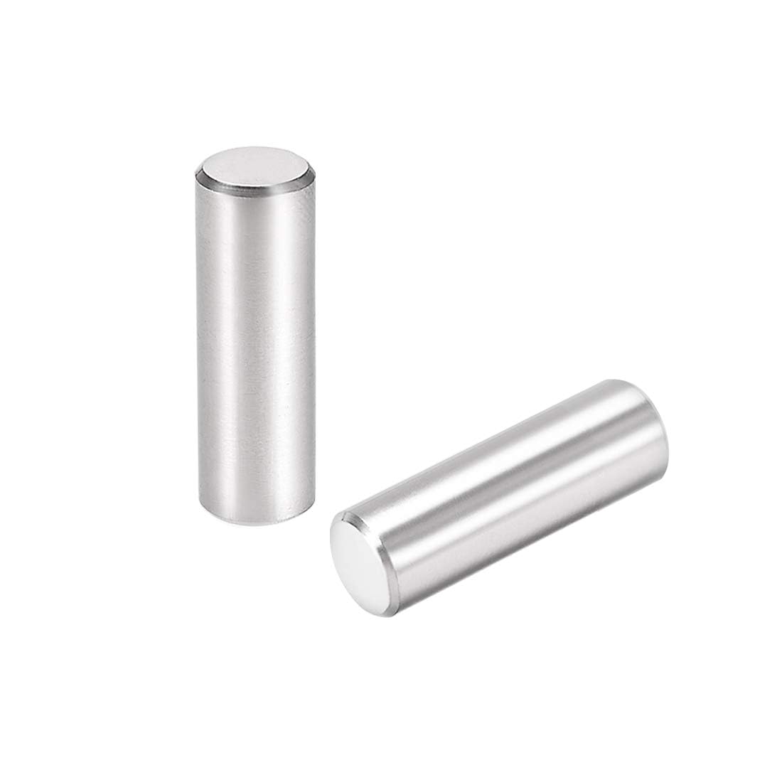 TOP-VIGOR 15Pcs 8mm x 25mm Dowel Pins Shelf Support Pegs, 304 Stainless Steel Cylindrical Shelf Support Pin Fasten Elements Silver Tone