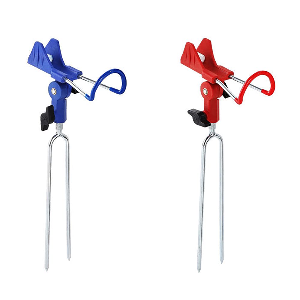 Zhioudz 2 pcs Fishing Rod Holder Stainless Steel Rod Rest,Stainless Steel 360°Adjustable Fishing Rod Stand, Fish Pole Holder for Bank fishing, Beach Fishing, River Fishing