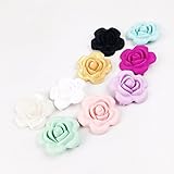 10pc Mix Color Silicone Beads Handmade Teething Flower Shaped Sensory Baby Teether Toy Diy Accessories