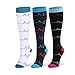 Compression Socks for Women & Men Circulation - 20-30mmHg 3 Pairs Compression Stockings for Nurse, Pregnancy