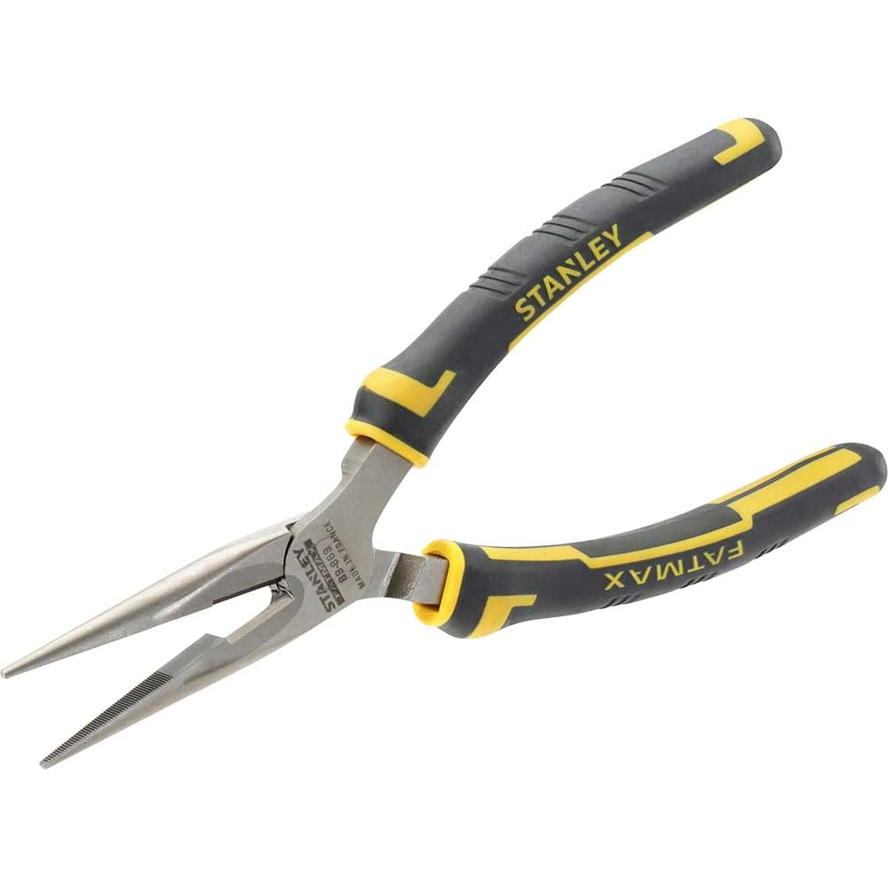 Stanley Max Steel Long Nose Plier 160Mm 089 869, Black/Yellow