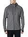 TSLA Men's Full Zip Up Hoodie Jacket, Long Sleeve Performance Training Hoodie, Lightweight Workout Running Track Jackets, Active Fullzip Jacket Light Grey, Medium