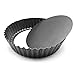 HOMOW Nonstick Heavy Duty Tart Pan With Removable Bottom, Removable Loose Bottom Quiche Pans, Pie Pan (9.5