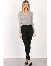 Pantalones Maryclan Premium Soft Fabric Solid Super Stretch Black Leggings para dama