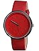 Womens Quartz Watches,COOKI Unique Analog Fashion Clearance Lady Watches Female watches on Sale Casual Number Watches for Women,Round Dial Case Comfortable Canvas Watch-H11 (Red)