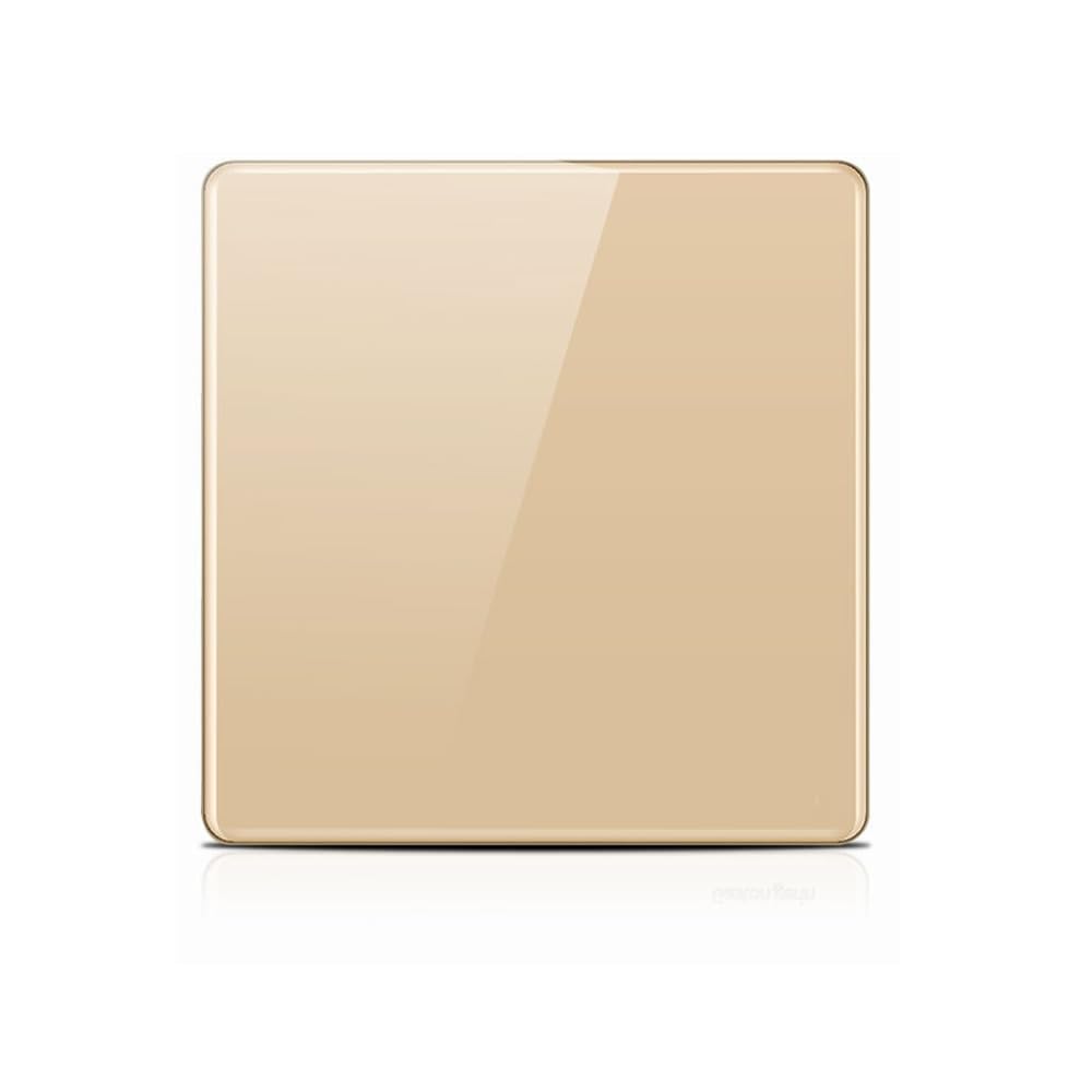 ZFQ 2-Way Big Rocker Button Switch, Modern Acrylic Crystal Glass Gold Wall Panel, Electrical Single Light Switch, 1 Gang 2 Way, 16A 250V — image 1