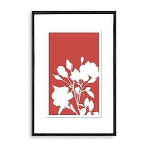 Framed Abstract Flower Home Artwork for Living Room Bedroom