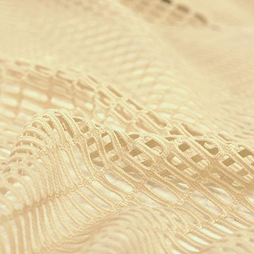 TWOPAGES 15ft Wide x 8ft Tall Flame Retardant Divider Curtains Privacy Cubicle Curtain with Flexible Flat Hook (1 Panel,Beige Yellow)