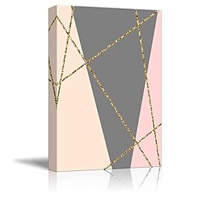 Geometric Gold Glitter Accented